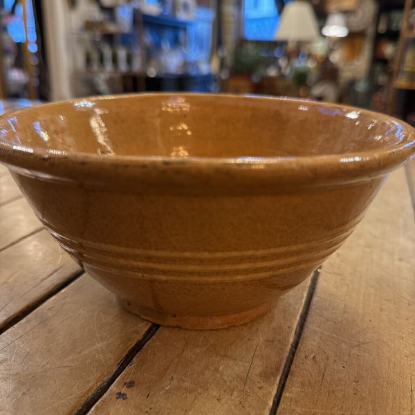 Yellow ware bowl 7" diameter 3 1/4" H