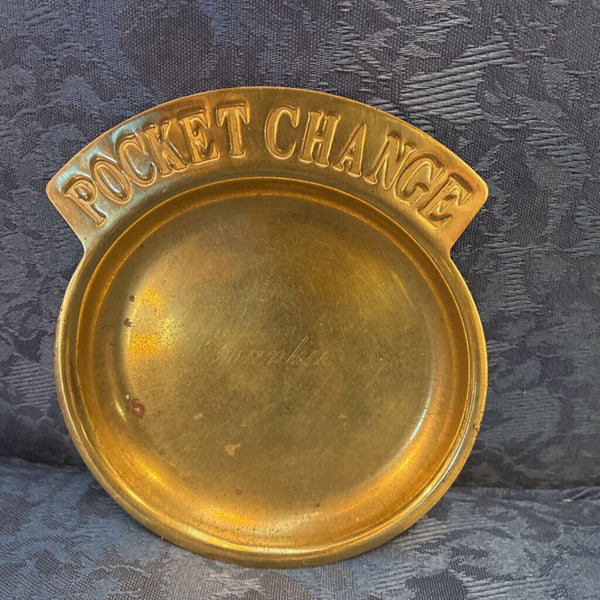 Vintage Pocket Change Dish 5" x 6"