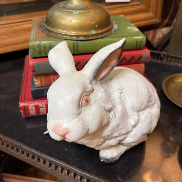 Vintage Concrete Bunny~ 4" w x 7.5" l