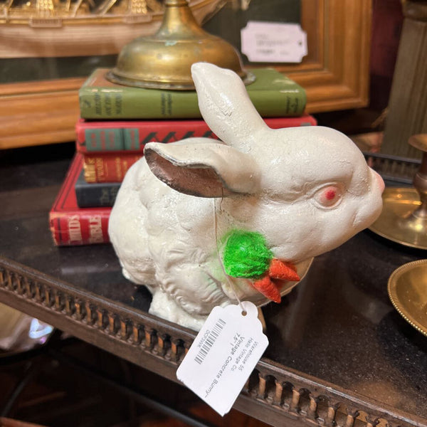 Vintage Concrete Bunny~ 4" w x 7.5" l