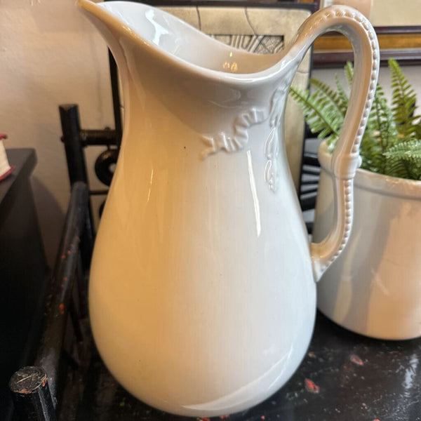 English ironstone Pitcher 12"