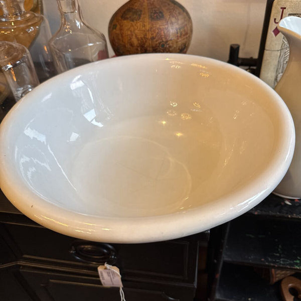 Large English Ironstone bowl/basin as found 14x 6T