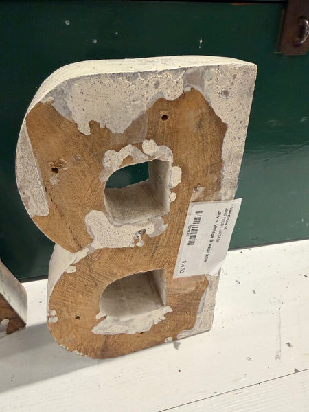 JFV ~ Vintage B wood letter