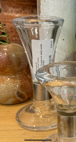 Dansk Crystal two sided candle holder (large)