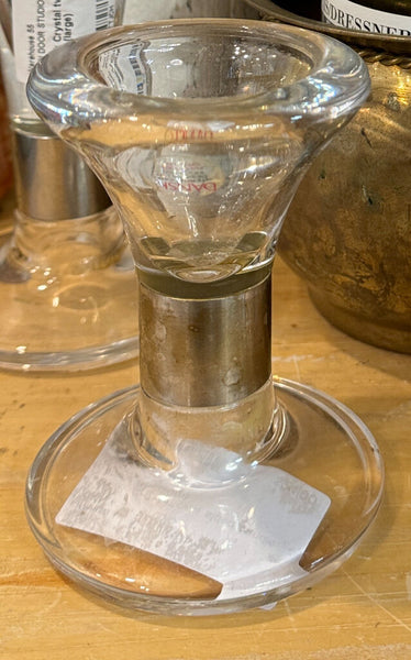 Dansk Crystal 2 sided candle holder (medium)