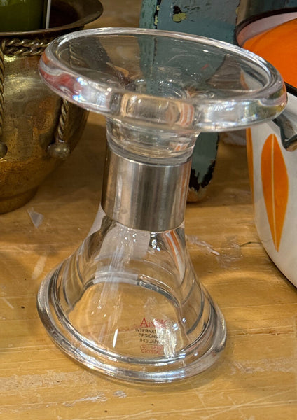 Dansk Crystal 2 sided candle holder (medium)