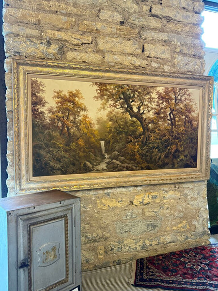 Framed Waterfall Painting 31.5x55 IN STORE PICKUP ONLY