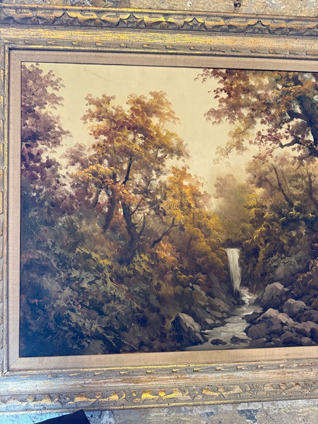 Framed Waterfall Painting 31.5x55 IN STORE PICKUP ONLY