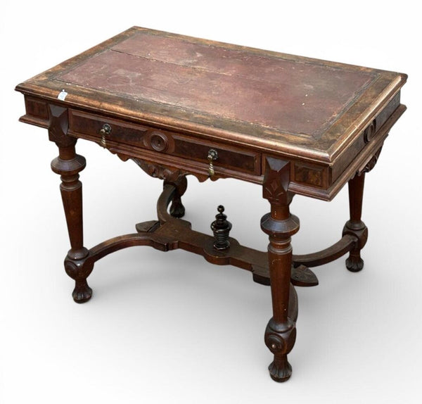ANTIQUE LEATHER TOP WRITIND DESK 29X39X23 IN STOR EPICK UP ONLY