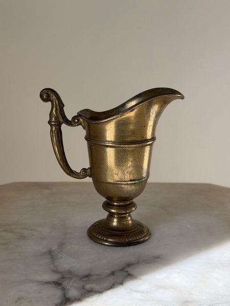 1332 Mini Gold Pitcher w/ faux greens