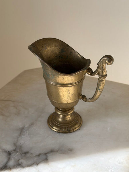 1332 Mini Gold Pitcher w/ faux greens