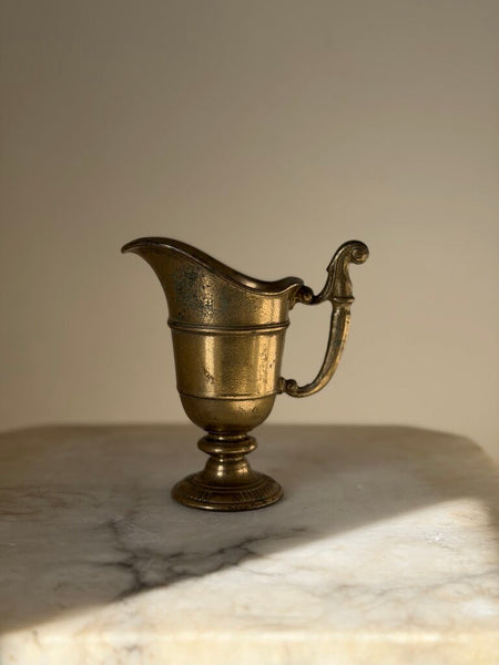 1332 Mini Gold Pitcher w/ faux greens
