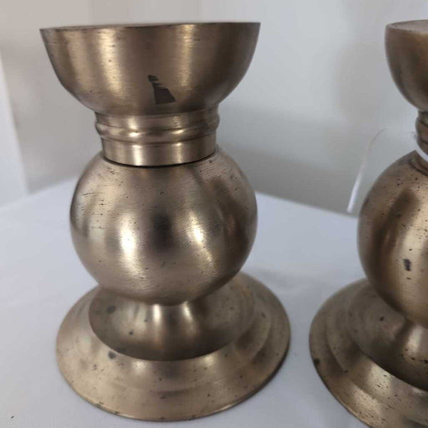 Pr. Of Vintage C&B Rondo Large Brass Taper Candle Holders