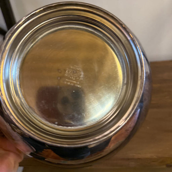 SILVERPLATE FOOTED BOWL 8"W 5"T