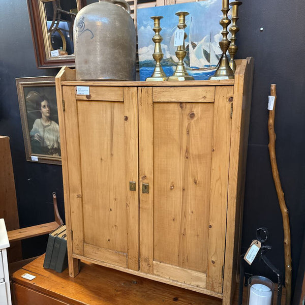 Pretty Raw Pine Hutch with Doors 36Wx40x10 in store pick up only