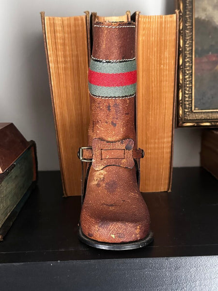 Vintage Authentic GUCCI Boot Base From A Lamp 8" Tall As Found Firm