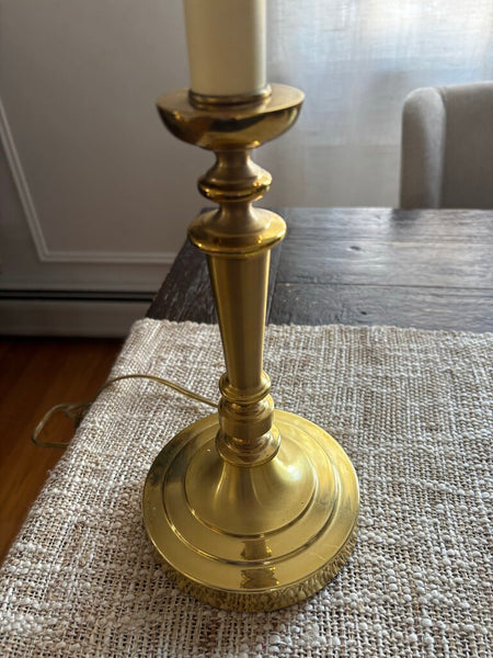 Vintage Brass Candlestick Lamp