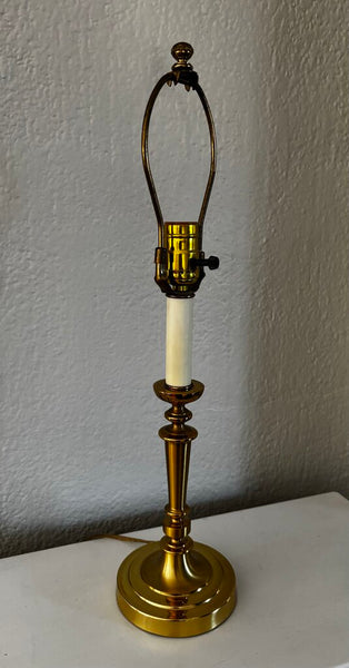 Vintage Brass Candlestick Lamp