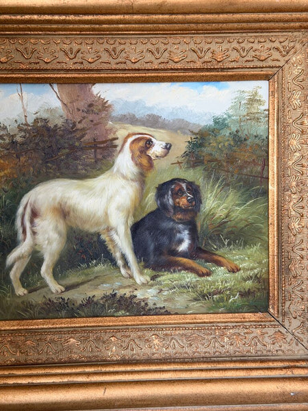 0079 Vintage Dog Painting