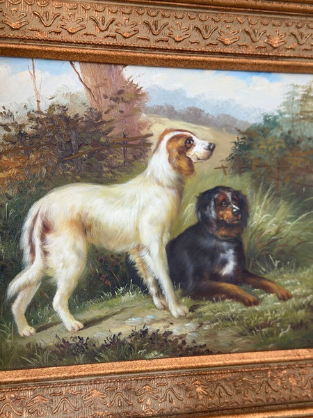 0079 Vintage Dog Painting