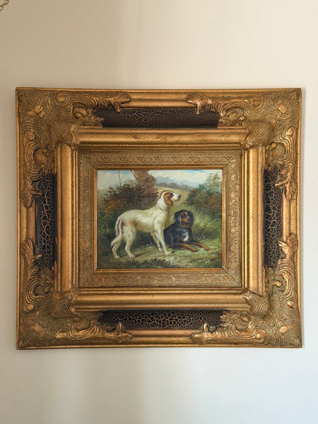 0079 Vintage Dog Painting