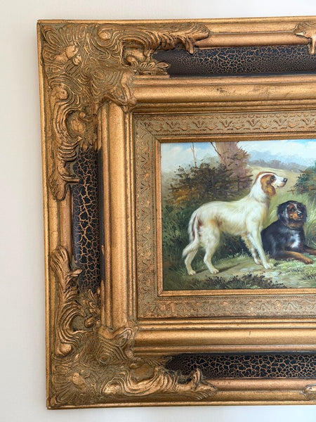 0079 Vintage Dog Painting