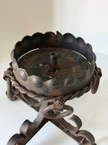 0224 Antique Iron Candle Holder