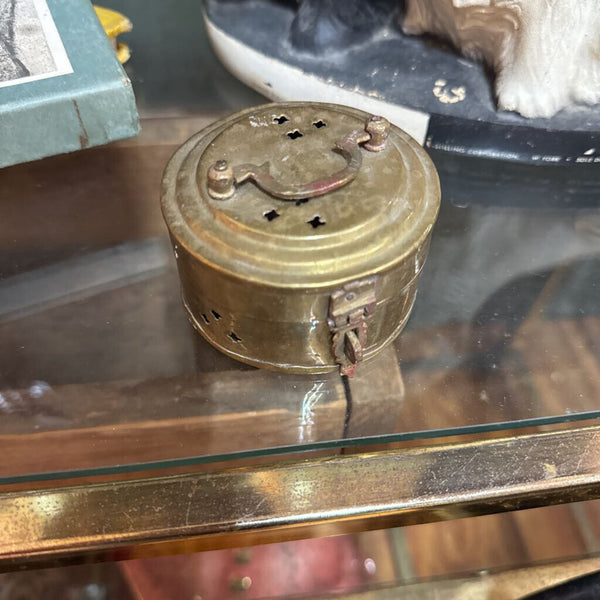 Small Brass Cricket Box W1826