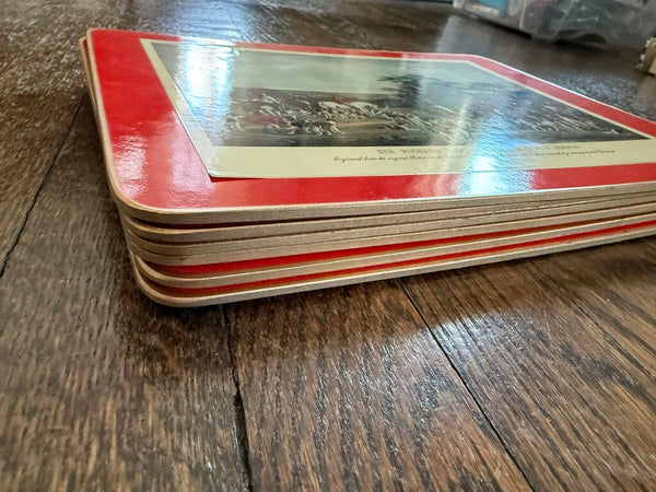Set of 6 Fox Hunting Placemats W1976