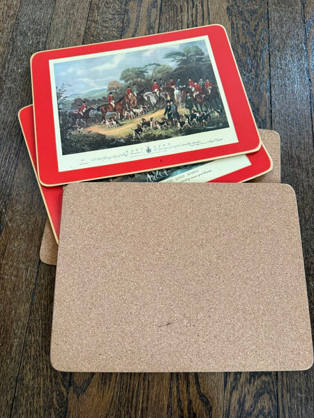 Set of 6 Fox Hunting Placemats W1976