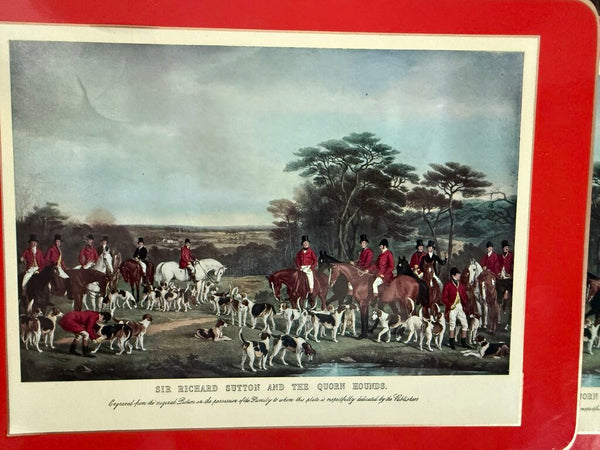 Set of 6 Fox Hunting Placemats W1976