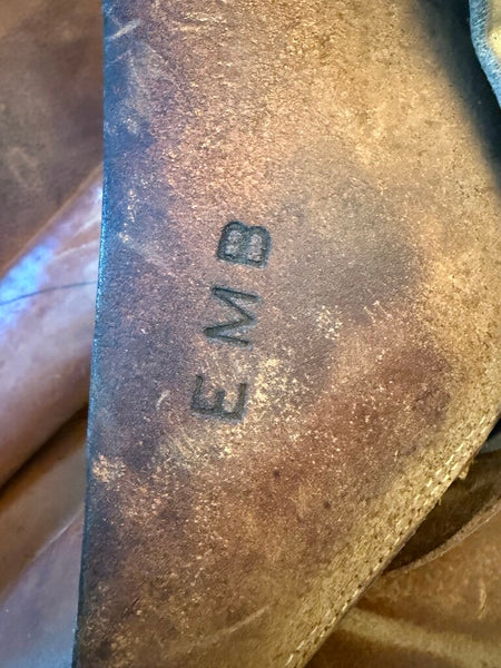 Vintage Leather Riding Saddle "Eldonian" Made in England As Is W2090