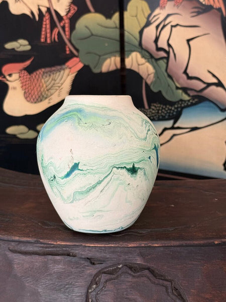 D-Nemadji 5 wide x 5.5 tall blue and green