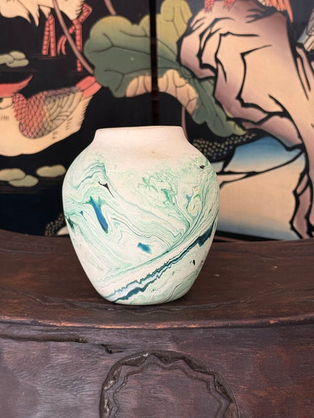 D-Nemadji 5 wide x 5.5 tall blue and green