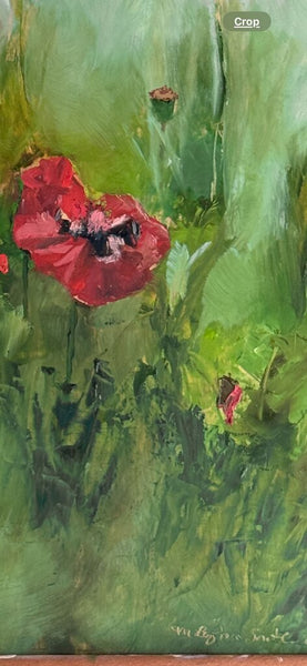 Original my Martha Layton Smith (Open Door Studio) oil on panel "California poppies" sofned
