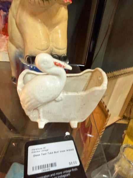 Stork with Cradle Pottery Made in Japan W1663