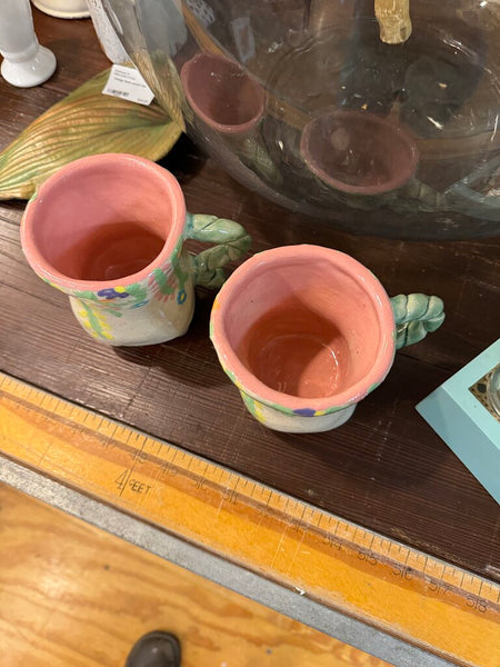 Anthro style original mug , pink florals with feet (each)