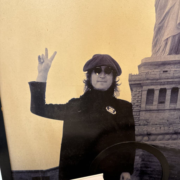John Lennon framed poster in store pick up only (as found)