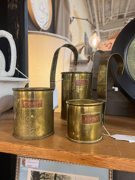 Vintage 1/2 pint Brass Dipper Hanging Cup