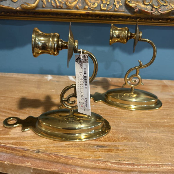 SET OF BRASS SCONCES