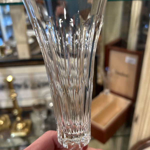 FABULOUS HAND MADE HAND CUT CHAMPAGNE GLASSES MADE IN HUNGRY 24% PBO NEIMAN MARCUS WITH BOX