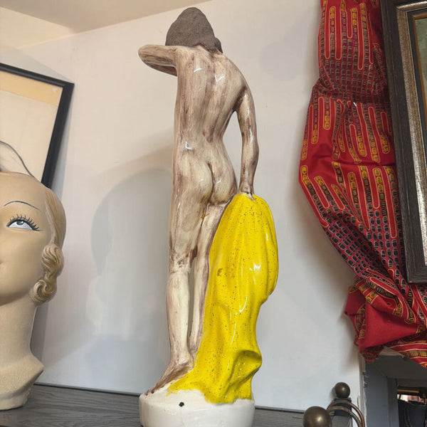 Vintage signed ceramic nude figure