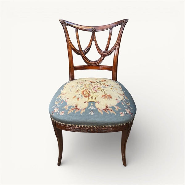 Vintage Arhaus Furniture Needlepoint Chair