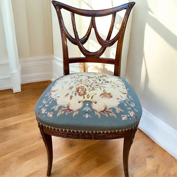 Vintage Arhaus Furniture Needlepoint Chair