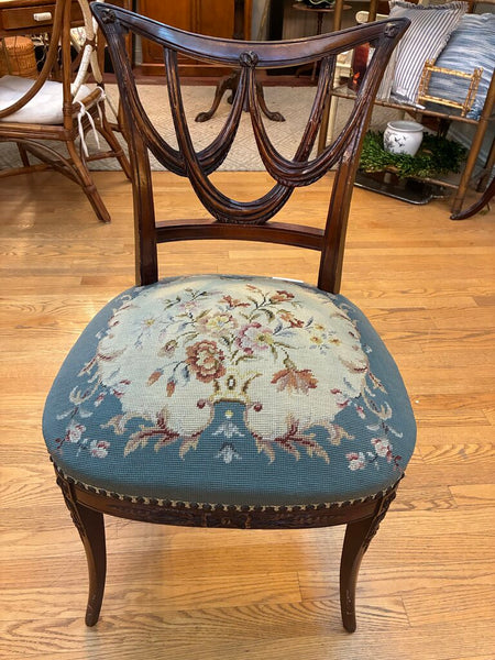 Vintage Arhaus Furniture Needlepoint Chair