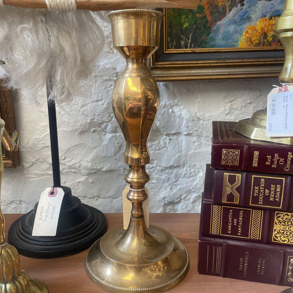 Moxie - 12" Brass Candle Holder