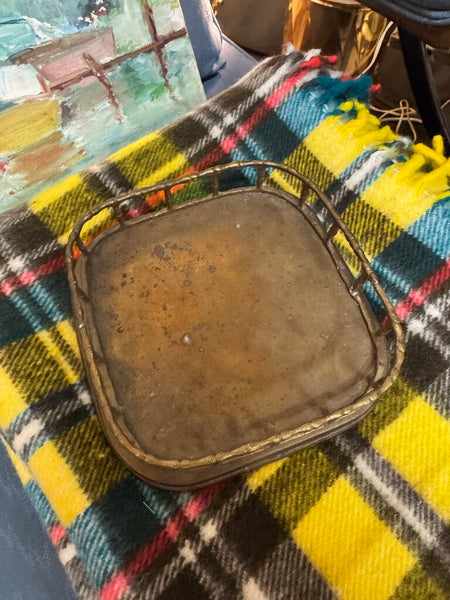 7" Square Brass Tray W2137