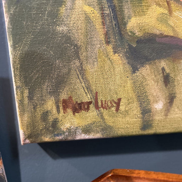OIL PAINTING OF MALE SIGNED BY ARTIST MORT LUBY