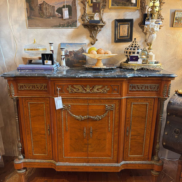 1480 French Marble Top Commode in store pick up only