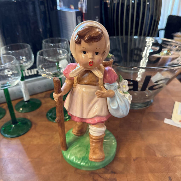 Hummel style ceramic girl 10"
